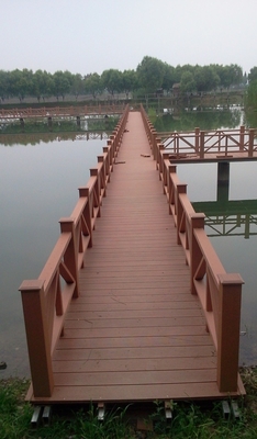 Moisture Resistance Hollow Composite Decking Panel Install Easily