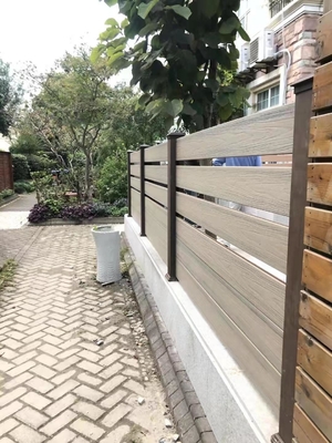 Customization Garden WPC Fence Europe Style Recycled Composite Fencing